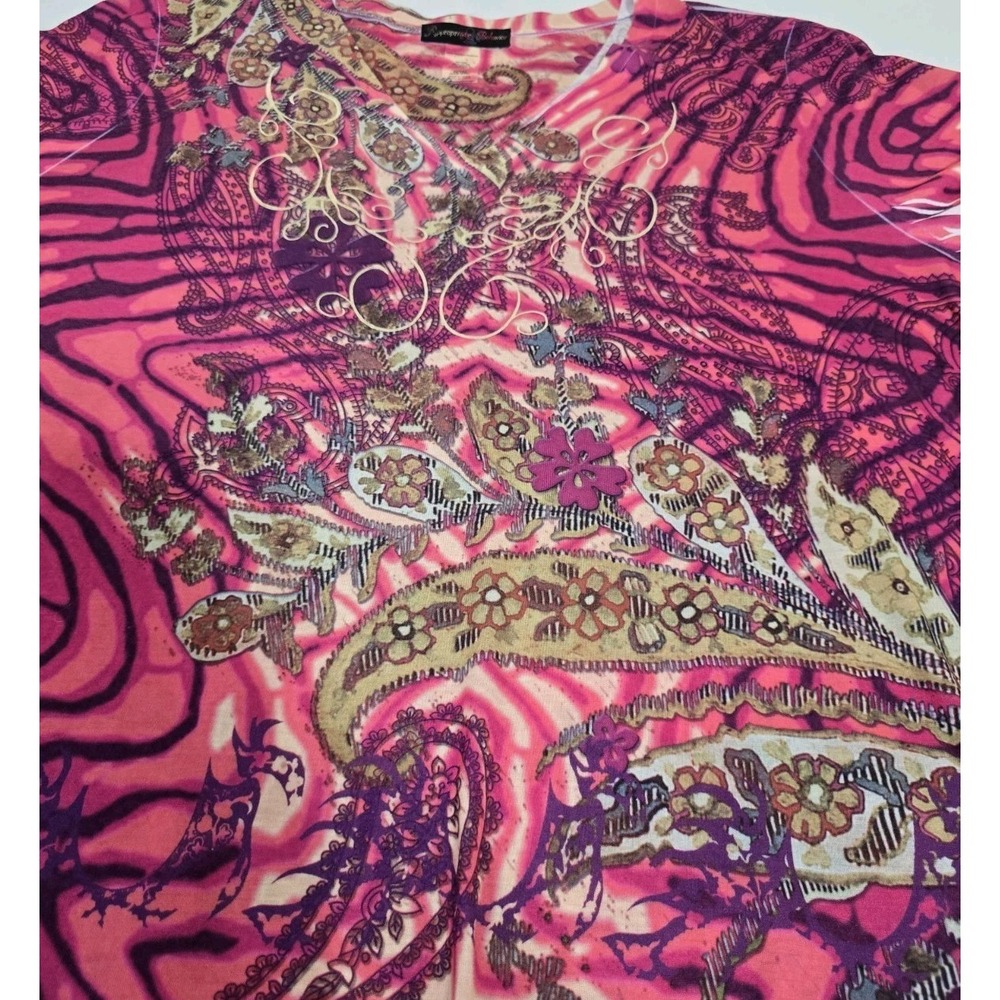 Appropriate Behavior Women's 3X (22W-24W) Floral Blouse - Picture 5 of 6